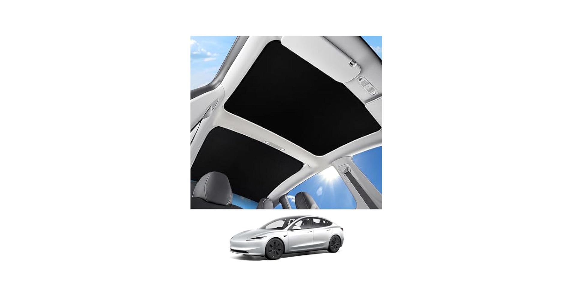 TESLA純正 Model S リア／ガラスルーフ用サンシェード　中古 TESLA純正 Model S リア／ガラスルーフ用サンシェード 中古